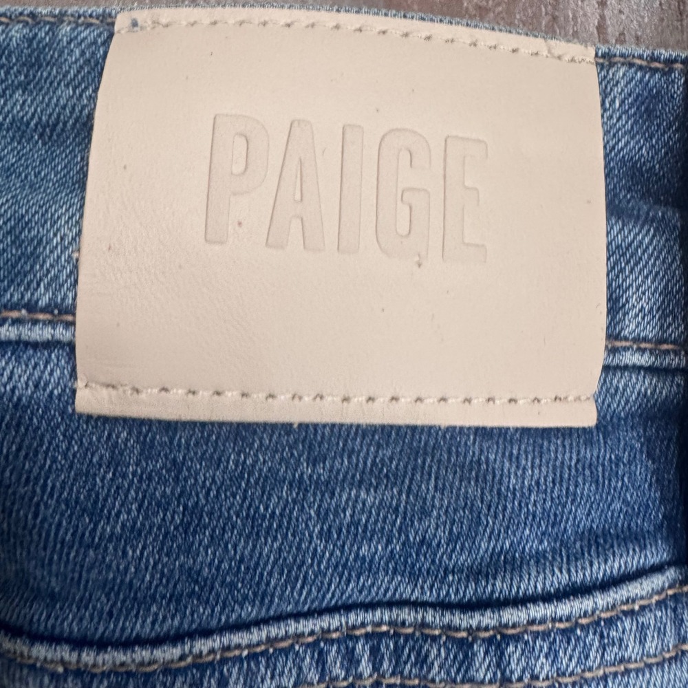 PAIGE Anessa 31 High Rise Wide Leg Utility Pocket Jeans Size 26 Blue Full Length - Picture 5 of 12